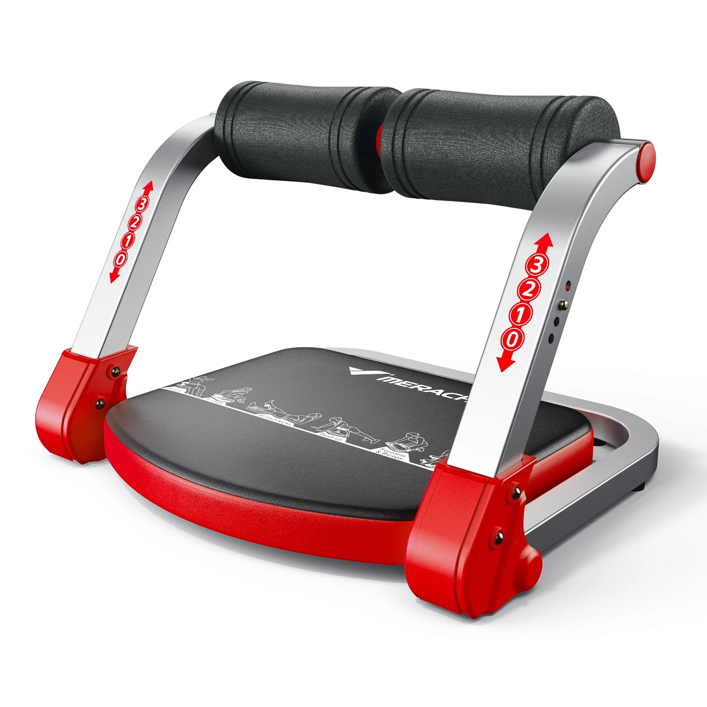 MERACH Ab Machine for Stomach Workout with 3 Adjustable Resistance & Automatic Rebound Sit Up.