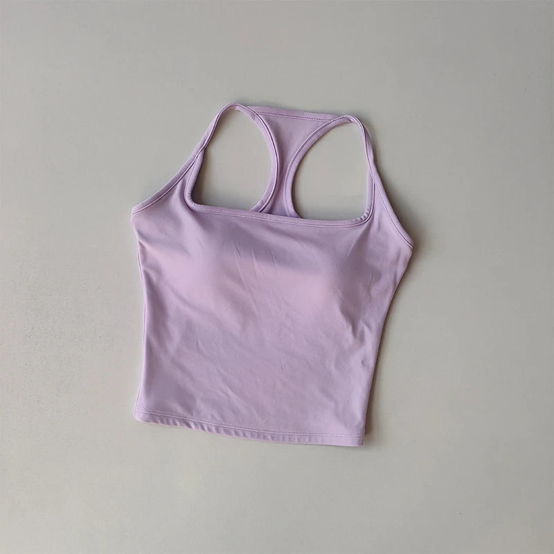 Top Yoga Fitness Vest with Chest Pad For Summer.