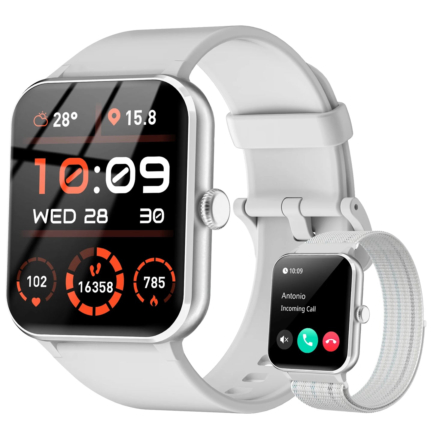 IOWODO R50 Waterproof Smart Watch 1.85'' HD Screen For Men & Women.