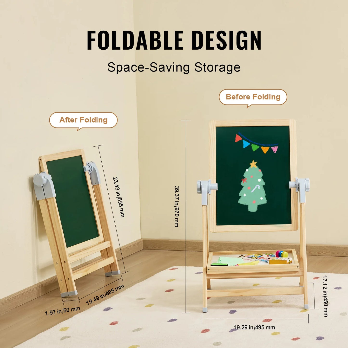 SucceBuy Standing Magnetic Drawing Board with Painting Accessories For Children .