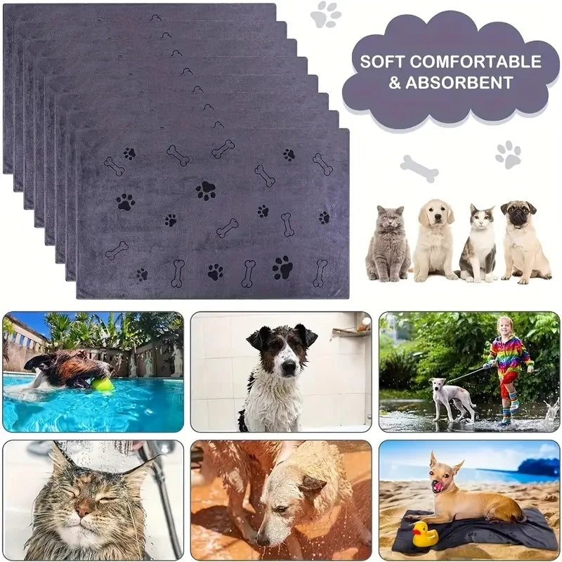 2pcs Soft Microfiber Dog Towels .