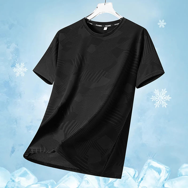 FASHIONS Summer Men Sporty Stretch Short Sleeve Running T Shirt.
