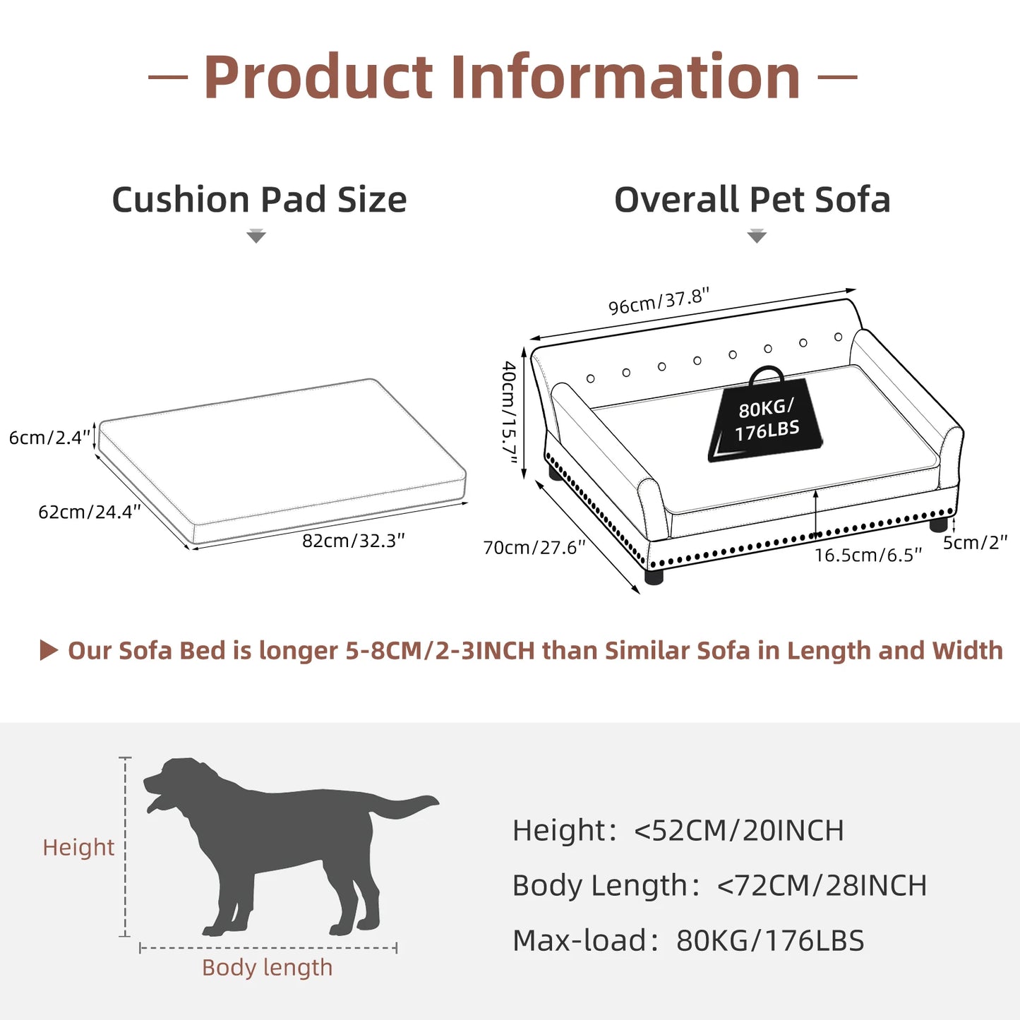 Elevated Dog Bed - Sofa .