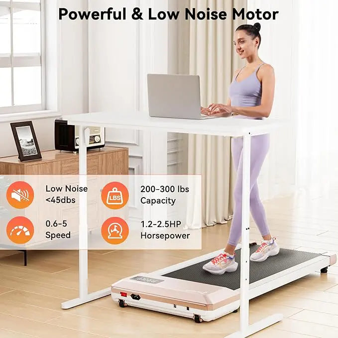 Superun 2-in-1 Home/Office 2.5 HP Walking Treadmill,