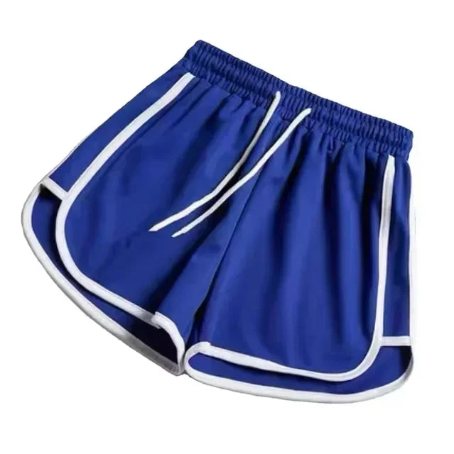 Striped Sports Shorts ,Loose & Wide For Women.