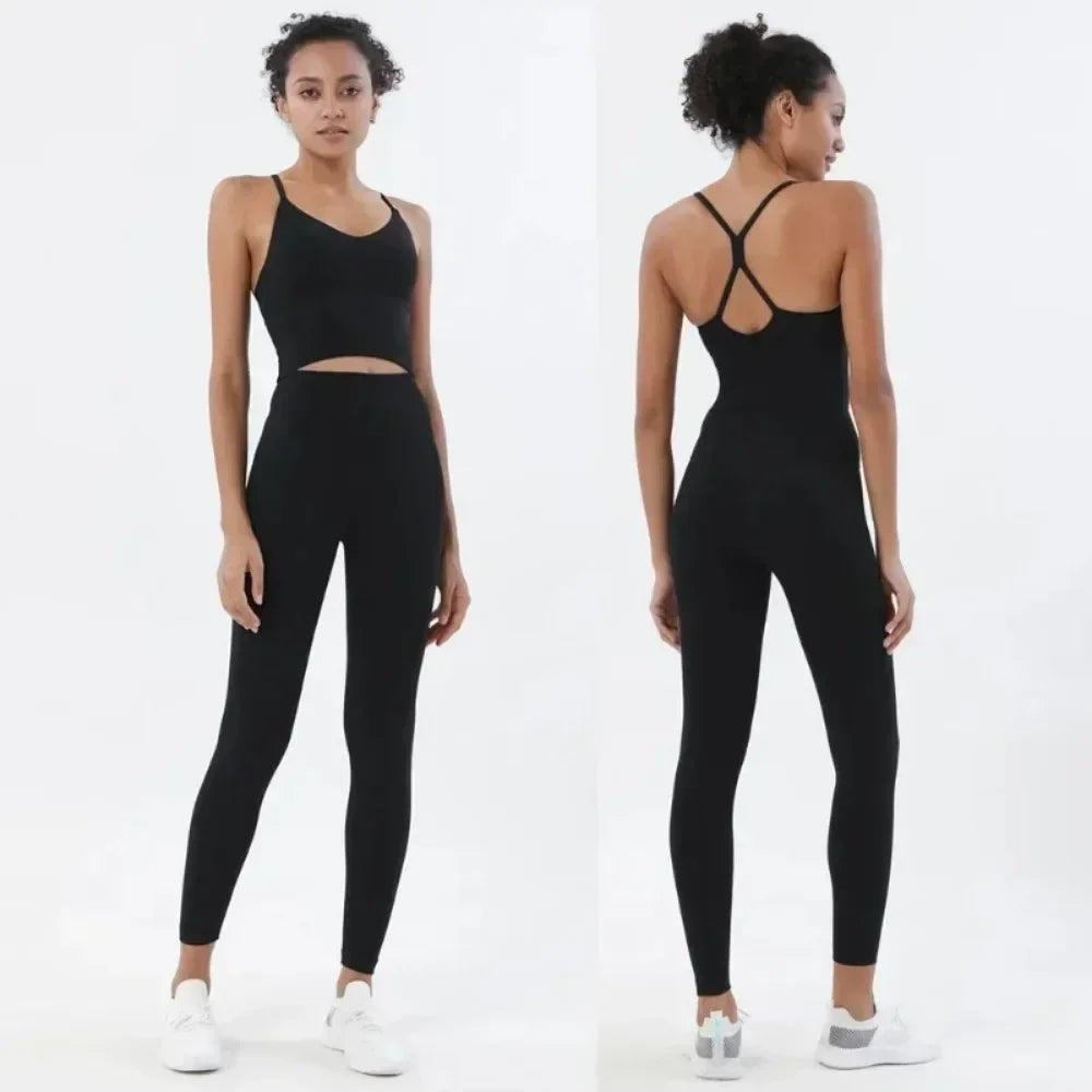 Two piece Outfit , Gym Sports Bra and Leggings For Woman.