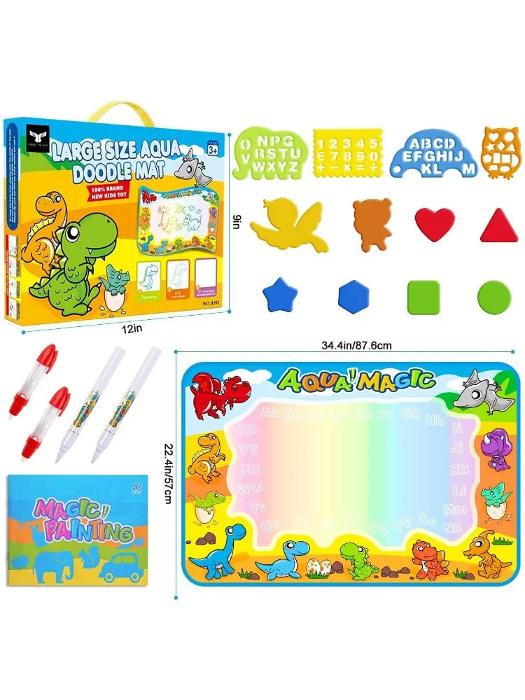Water Doodle Dinosaur Mat: Coloring Pad for Toddlers 1- 4 Years.