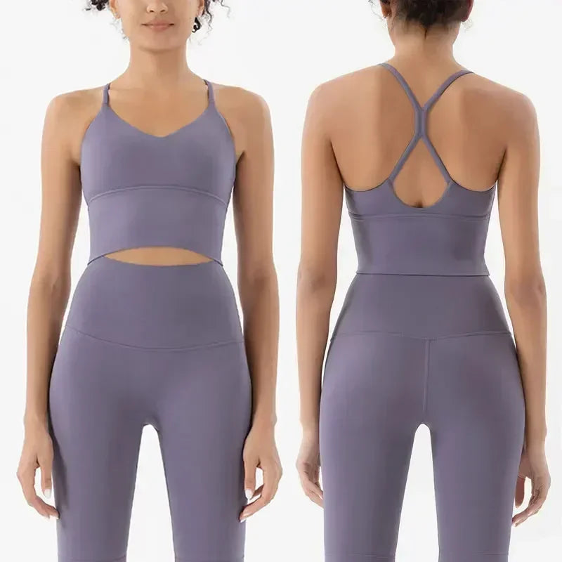Two piece Outfit , Gym Sports Bra and Leggings For Woman.