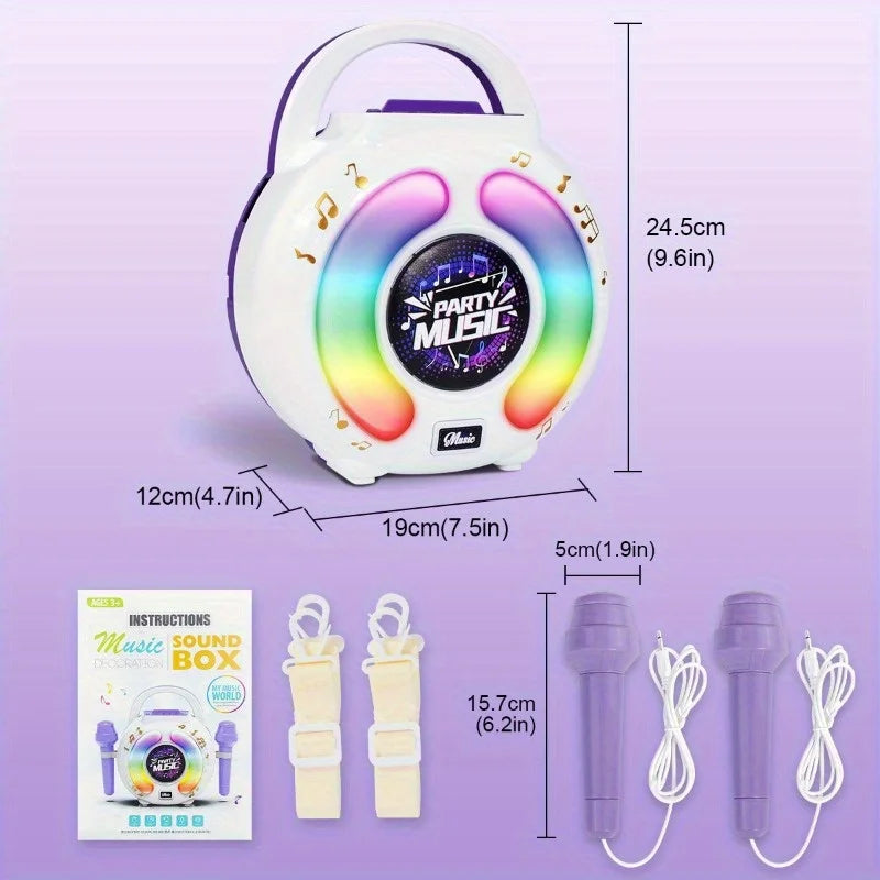 Portable Karaoke Machine with 2 Microphones For Kids.