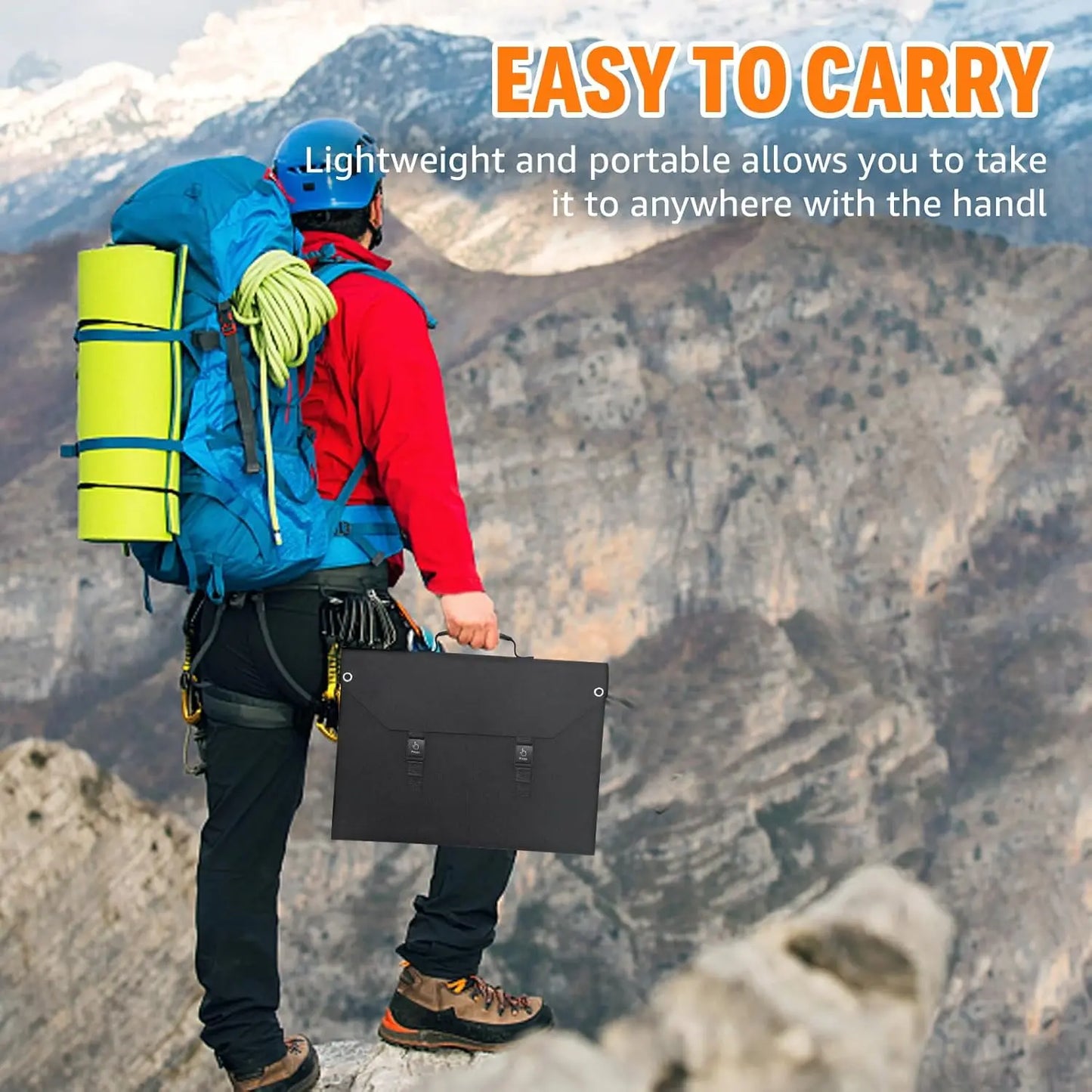 Foldable 100W Portable Solar Panel for Power Station Generator.