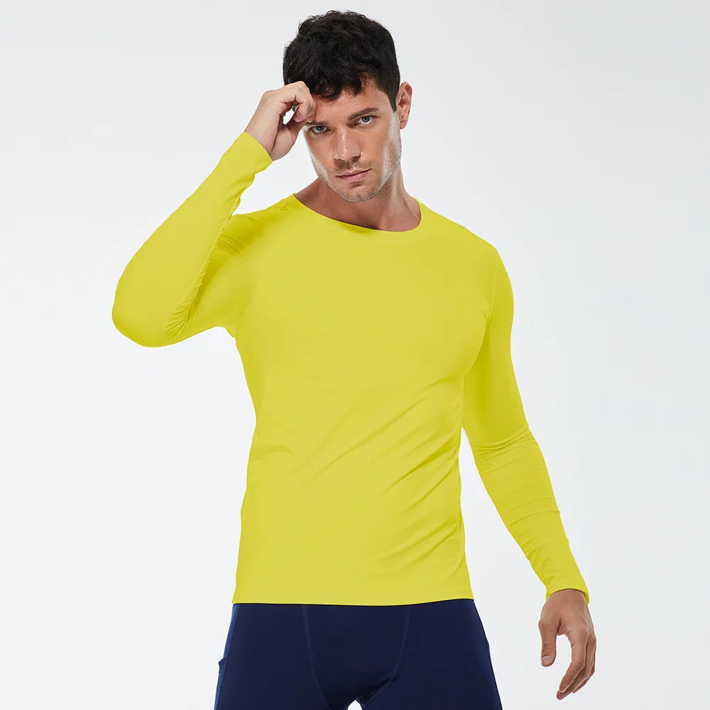 Quick Dry Compression Long Sleeve T-shirt For Men.
