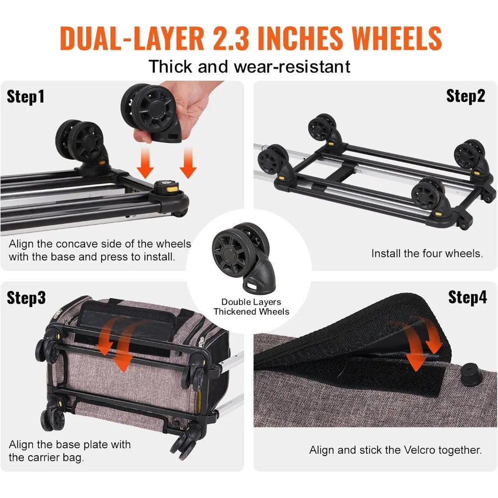 Airline Approved Pet Carrier with Wheels.