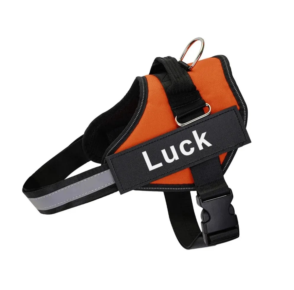 Dog Harness Vest with Customized ID Patch.