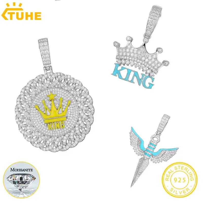 Classic Luminous Style Personalized Pendant with Necklace. (Silver 925 )