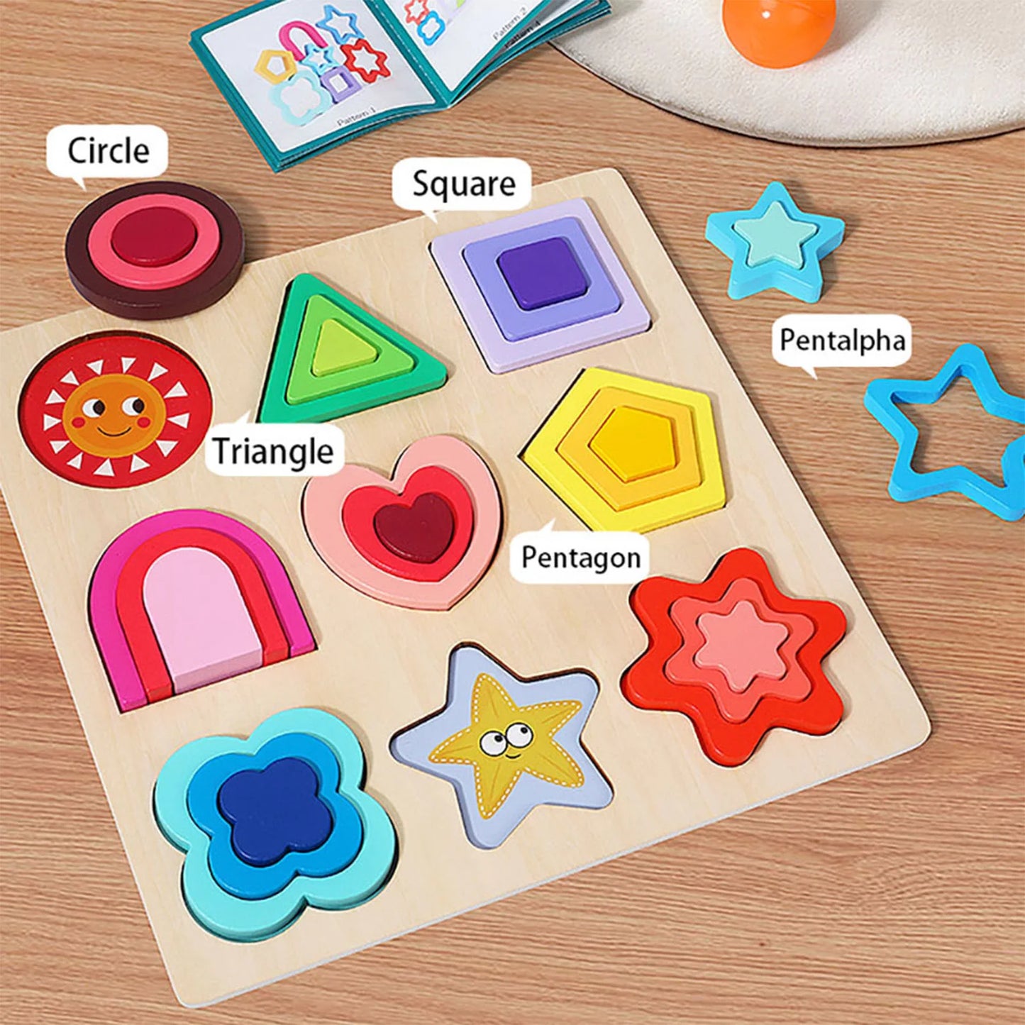 Montessori 3D Wooden Puzzles For Kids.