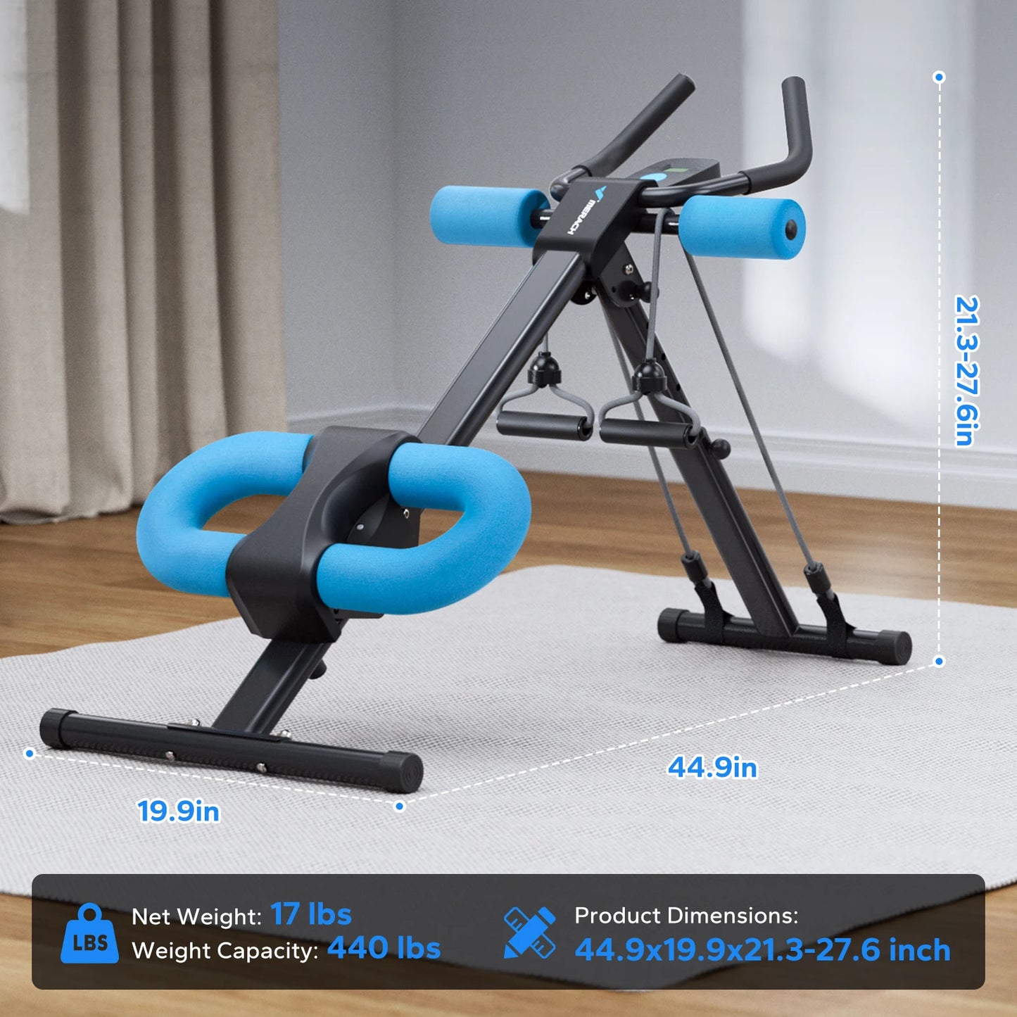 MERACH Ab Machine , Foldable  With Knee Protection.