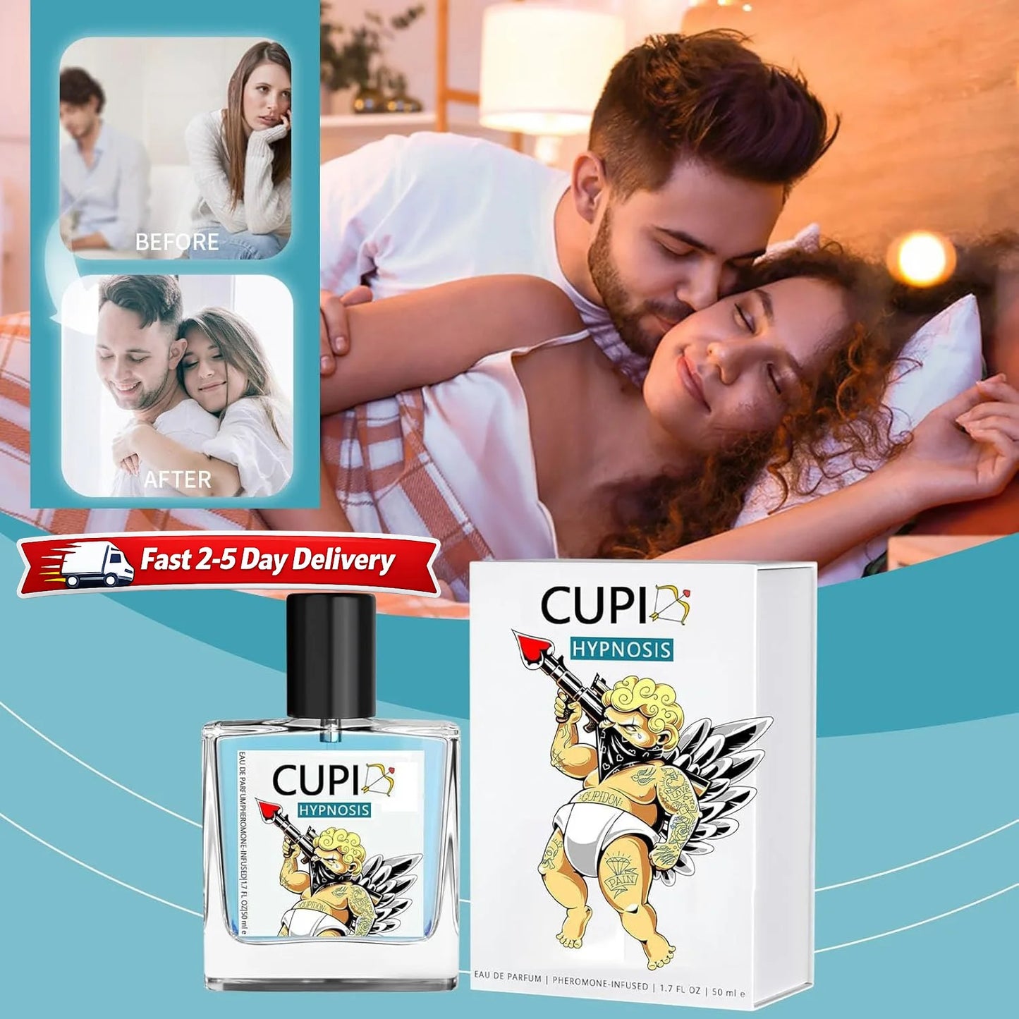 Cupid Hypnosis Pheromone  Long Lasting Cologne for Men.