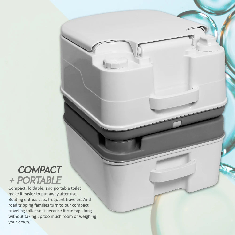 Leak- Proof Portable Toilet  For Camping  With Handle Pumping.