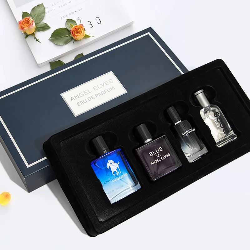 Angel Elves  Long Lasting 4 Pcs Luxury Men Cologne Gift Set.