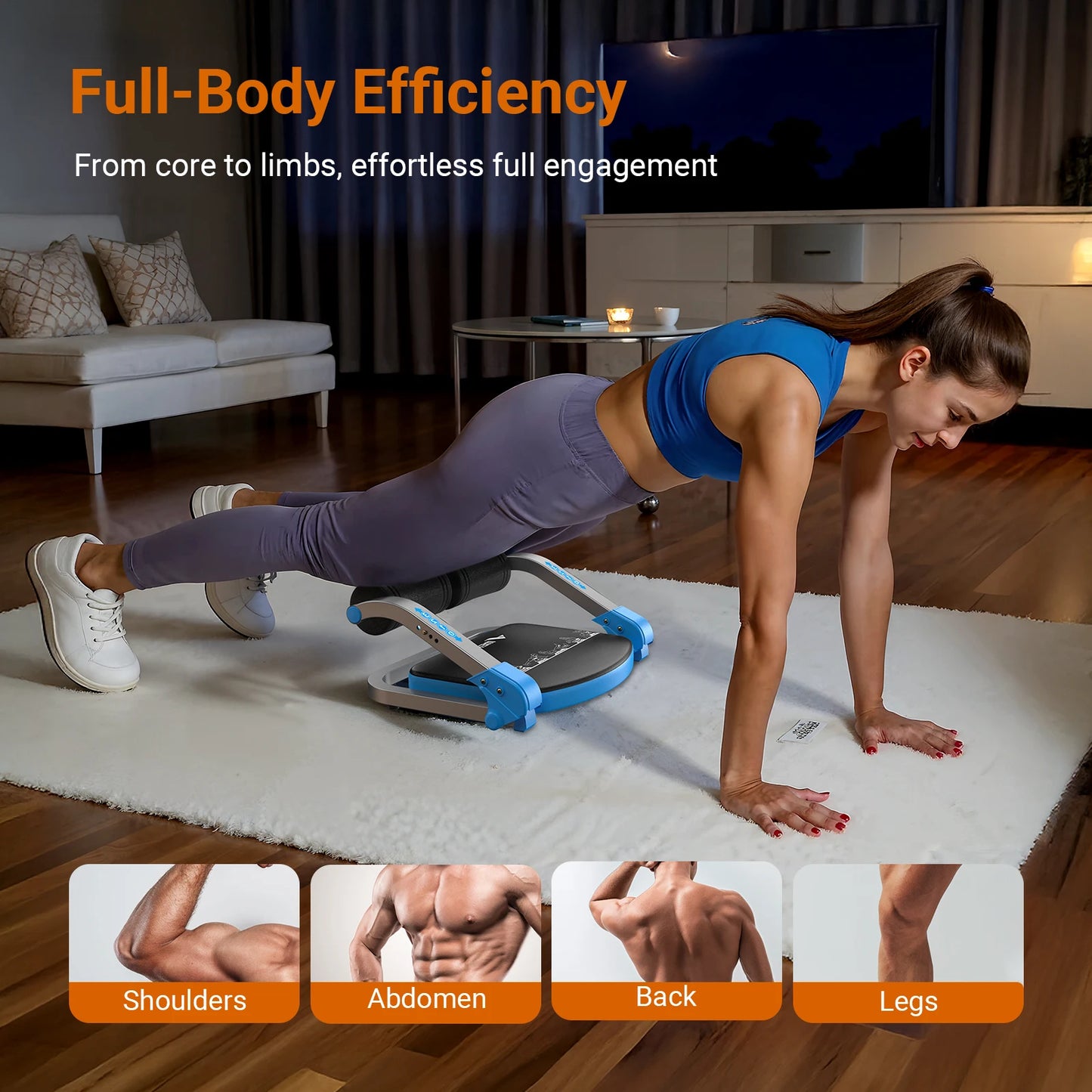 MERACH Ab Machine for Stomach Workout with 3 Adjustable Resistance & Automatic Rebound Sit Up.