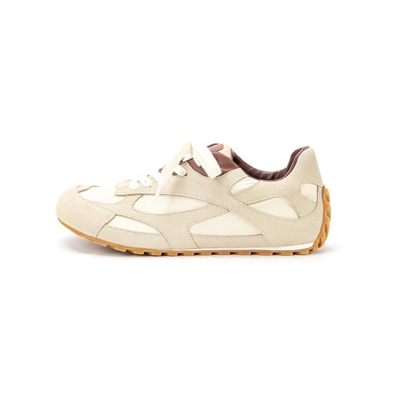 Genuine Leather Retro Training Sneakers For  Women & Men.