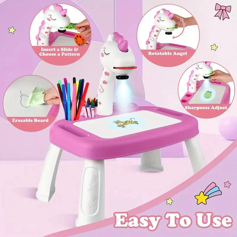 Unicorn Projection Drawing Board For Children Three Years +