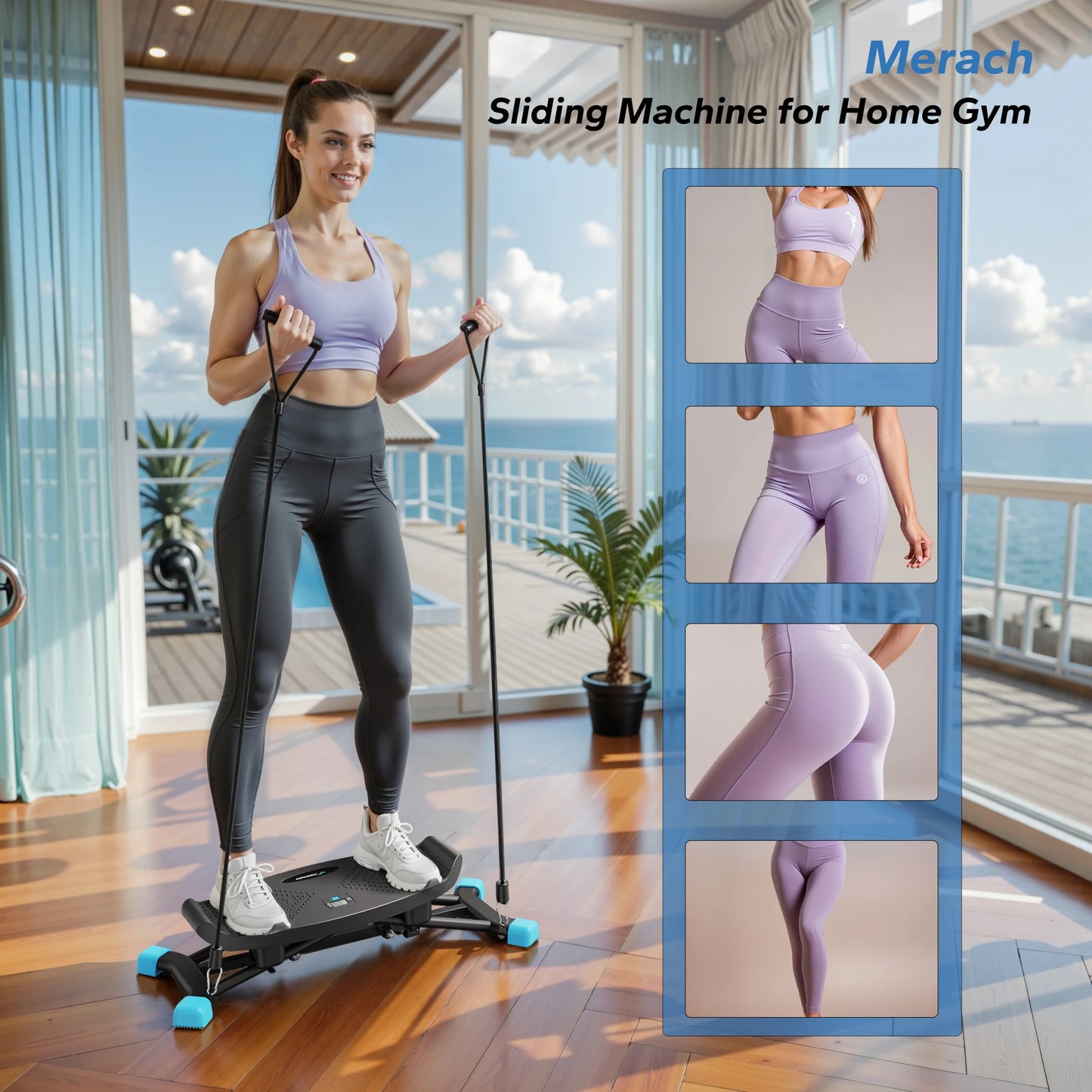 MERACH  Simulated Ski Training Machine For  Full Body Aerobic Exercise.