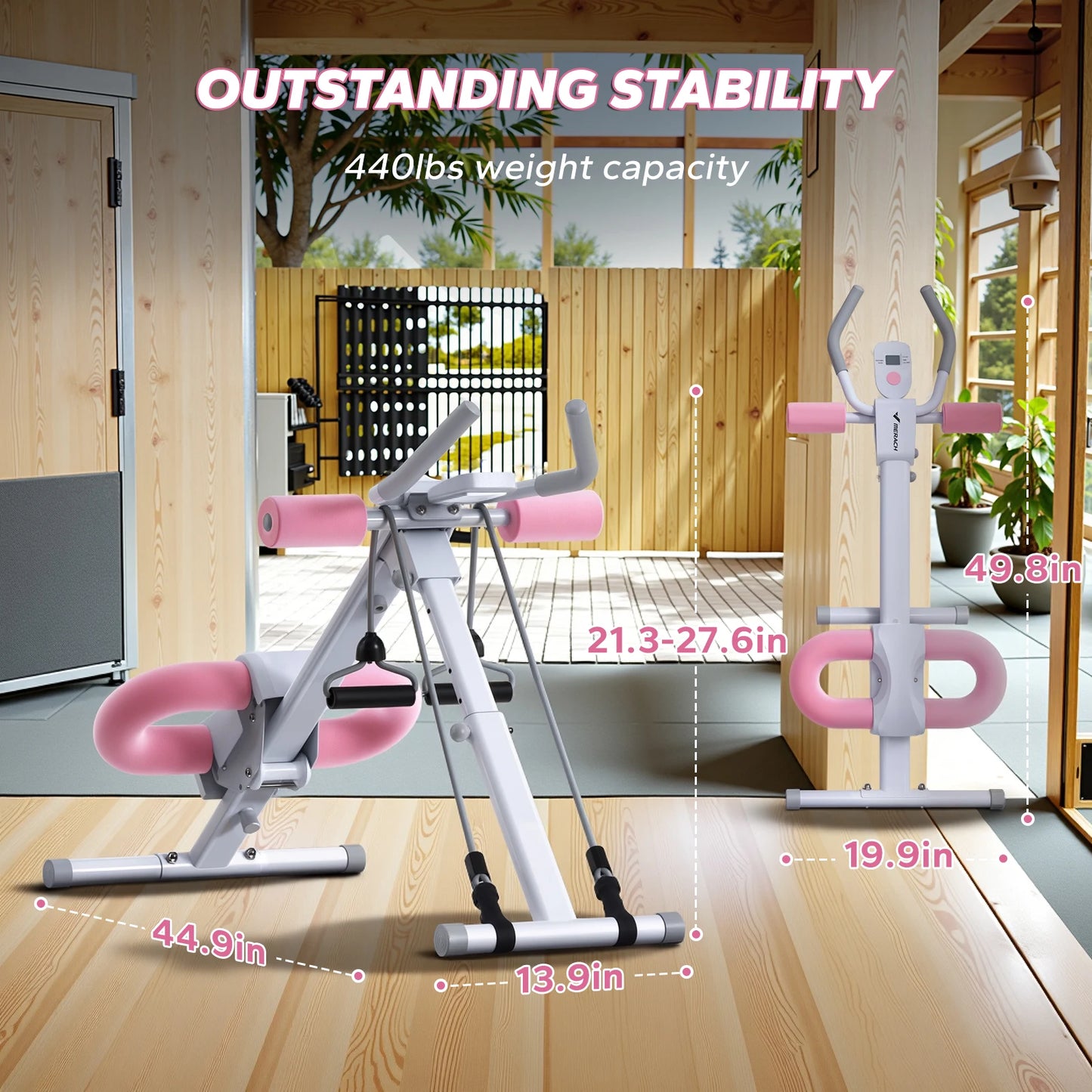 MERACH Ab Machine , Foldable  With Knee Protection.