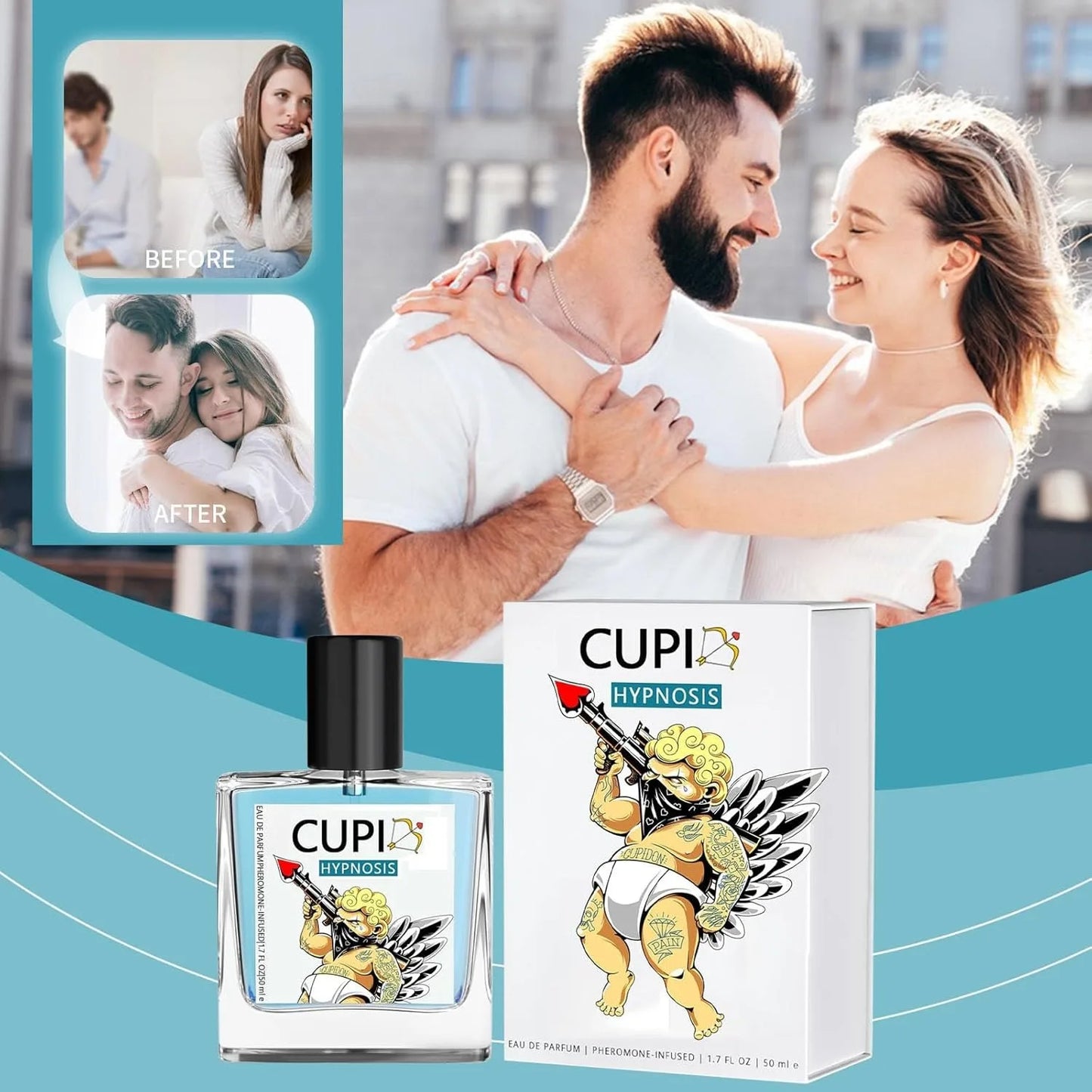 Cupid Hypnosis Pheromone  Long Lasting Cologne for Men.