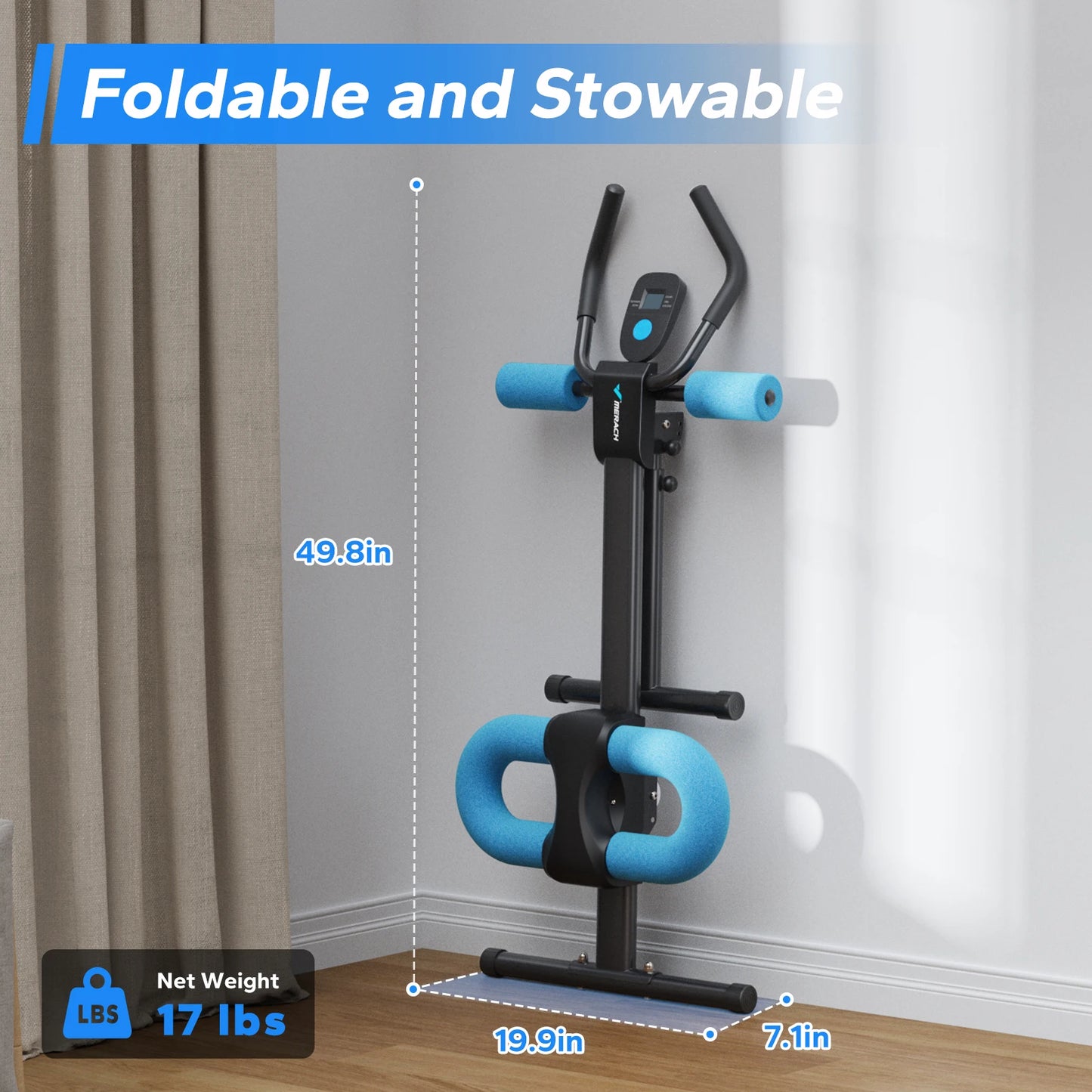 MERACH Ab Machine , Foldable  With Knee Protection.