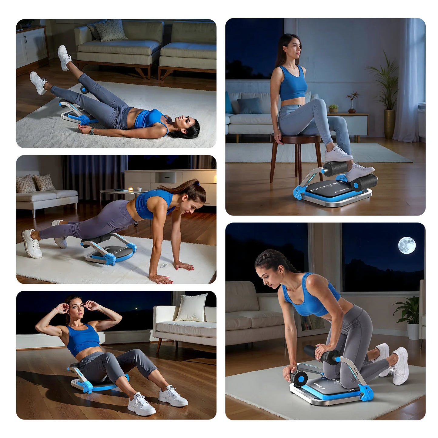MERACH Ab Machine for Stomach Workout with 3 Adjustable Resistance & Automatic Rebound Sit Up.