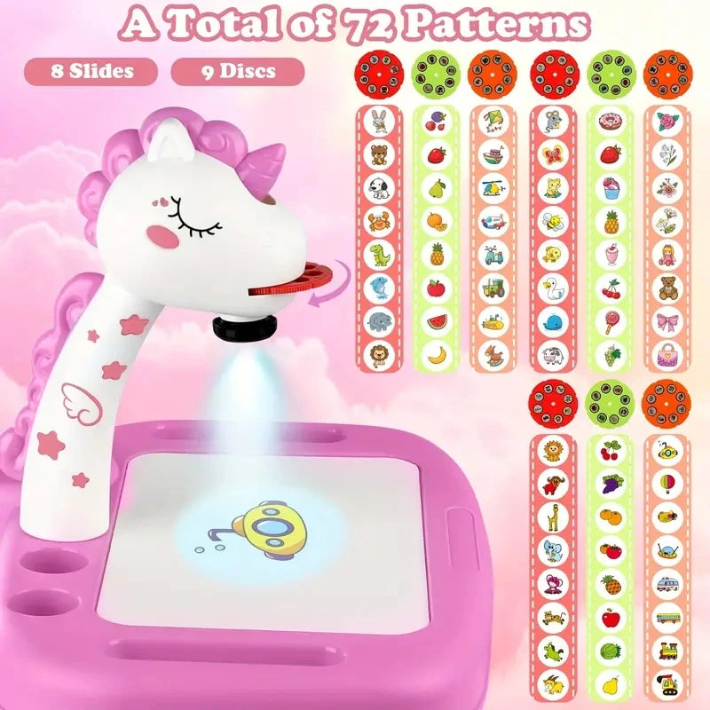Unicorn Projection Drawing Board For Children Three Years +