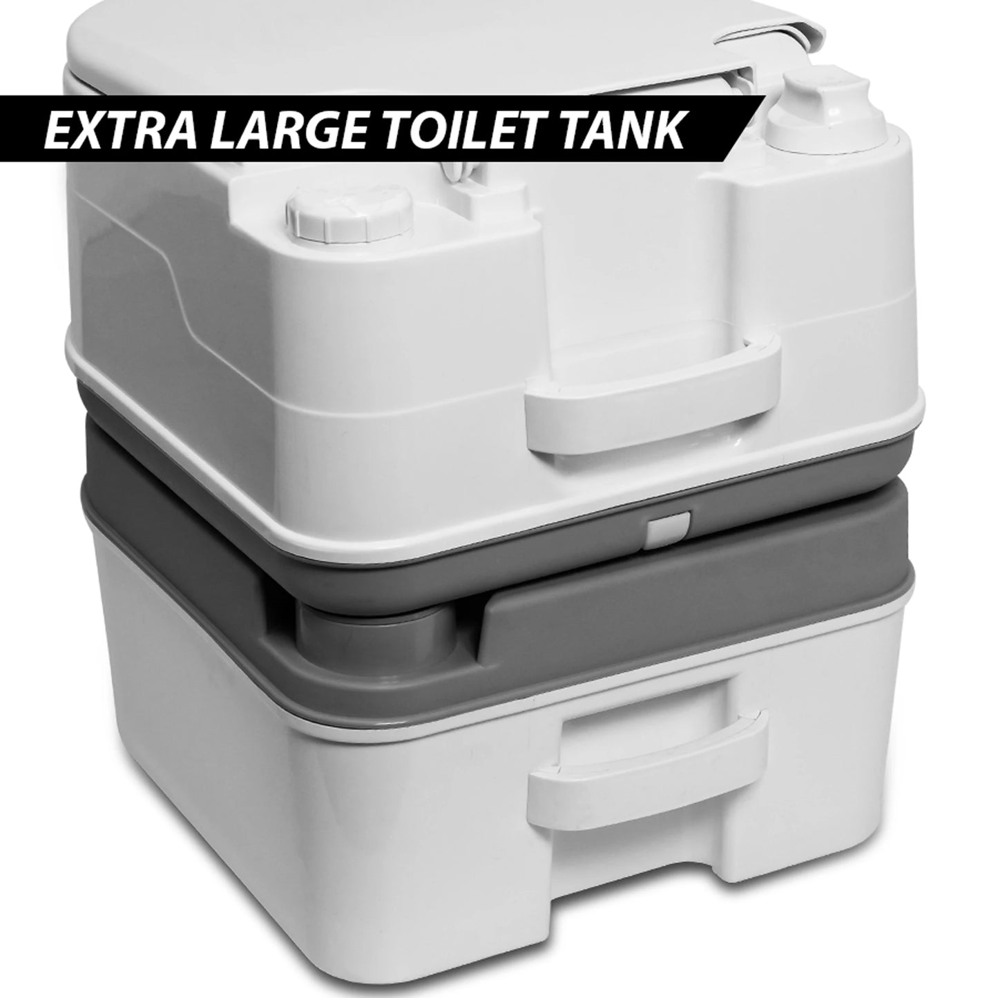 Leak- Proof Portable Toilet  For Camping  With Handle Pumping.