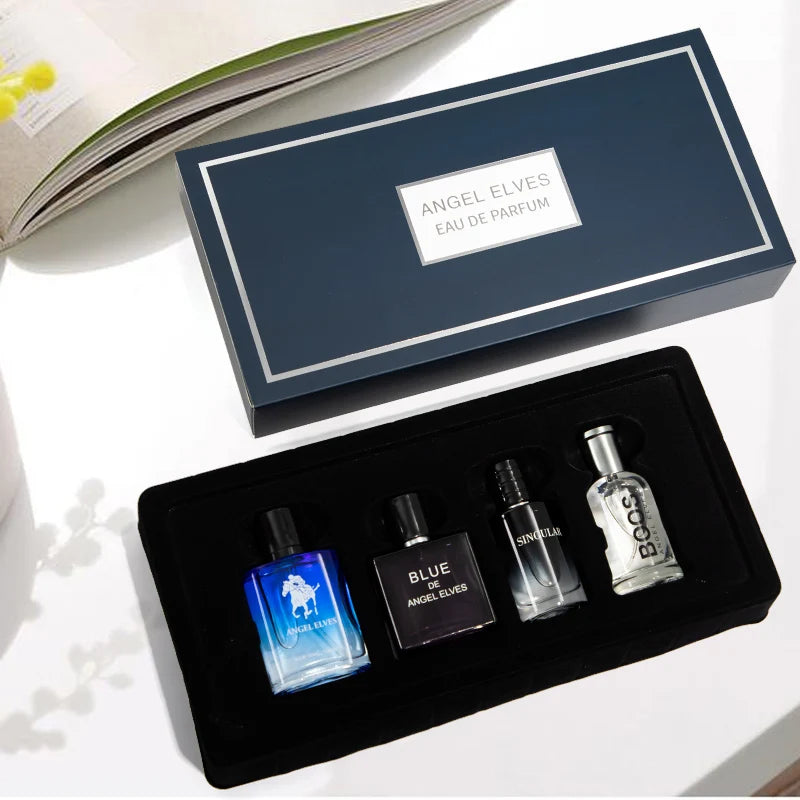 Angel Elves  Long Lasting 4 Pcs Luxury Men Cologne Gift Set.