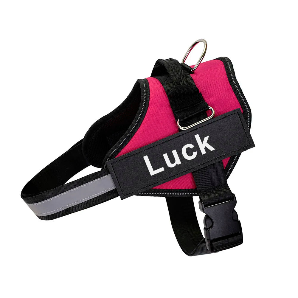 Dog Harness Vest  with Customized ID Patch.