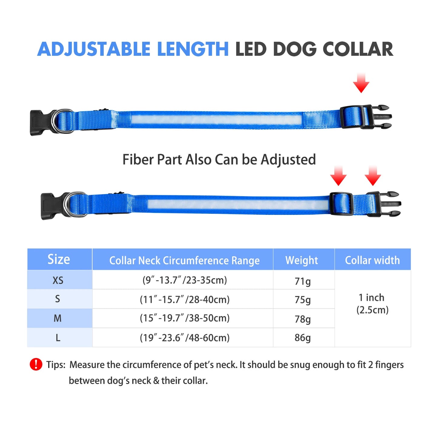 MASBRILL  waterproof   luminous dog collar.