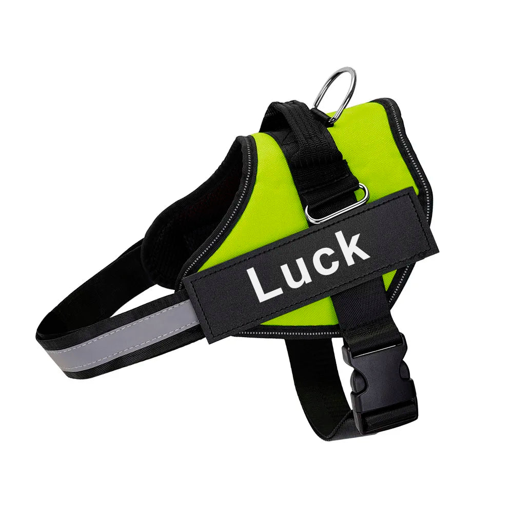 Dog Harness Vest  with Customized ID Patch.