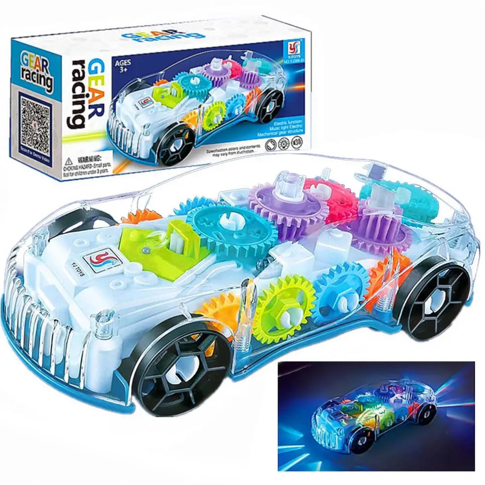 Kids Flashing Transparent  Racing Car.