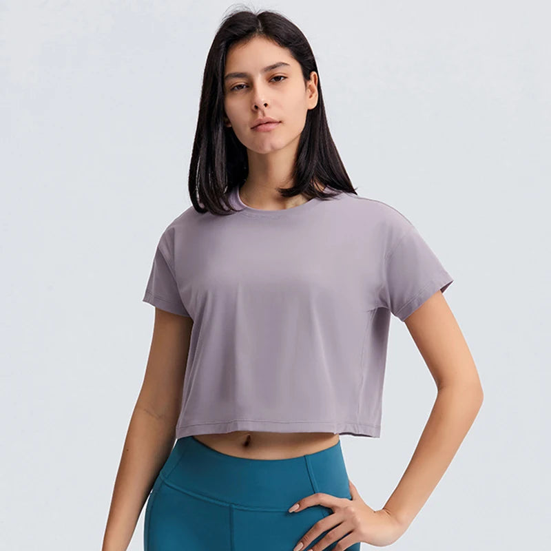 Seamless Loose Sport  Blouses For  Women.