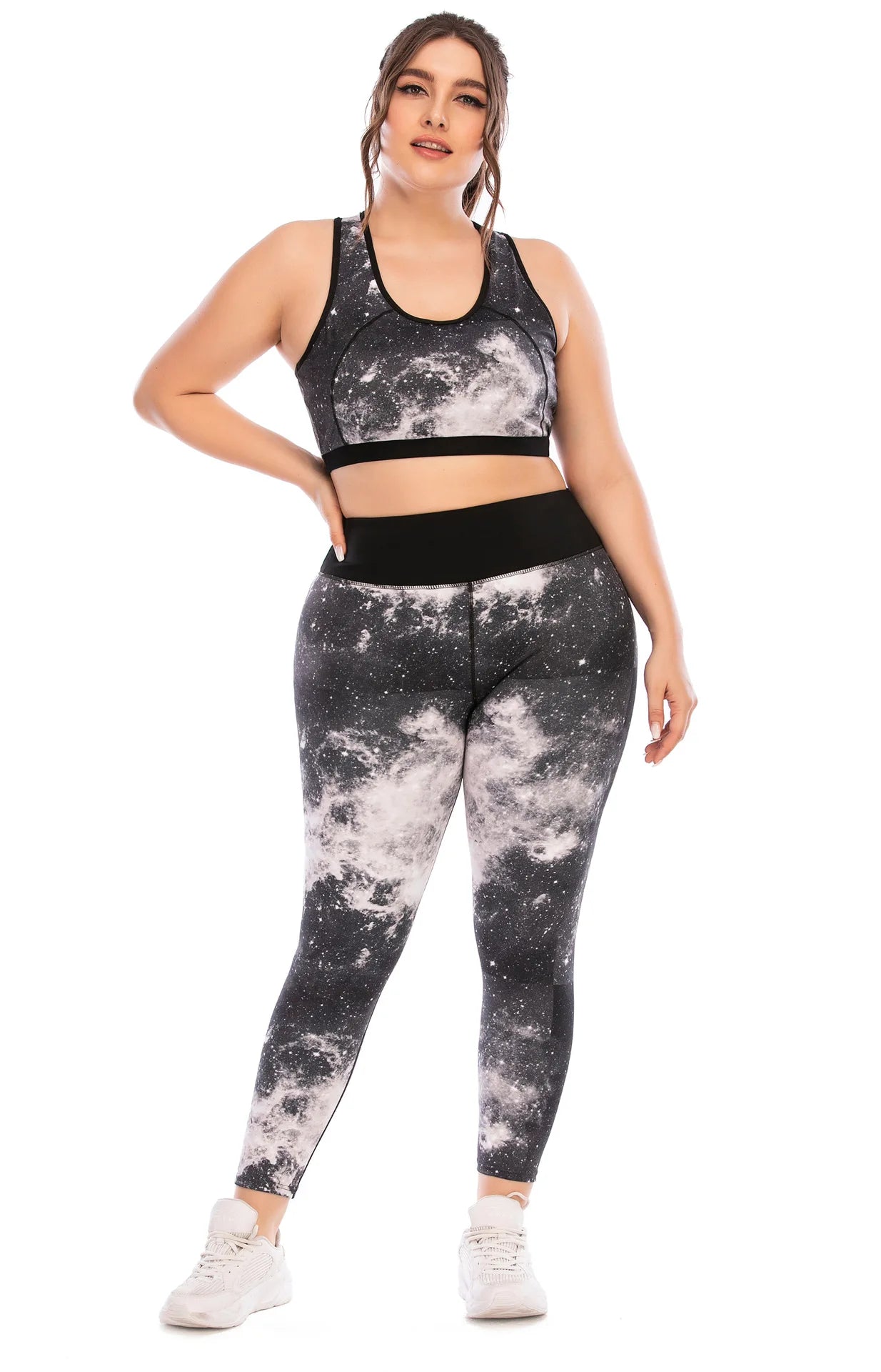 2 Piece Set Plus Size Yoga Suit For Women.