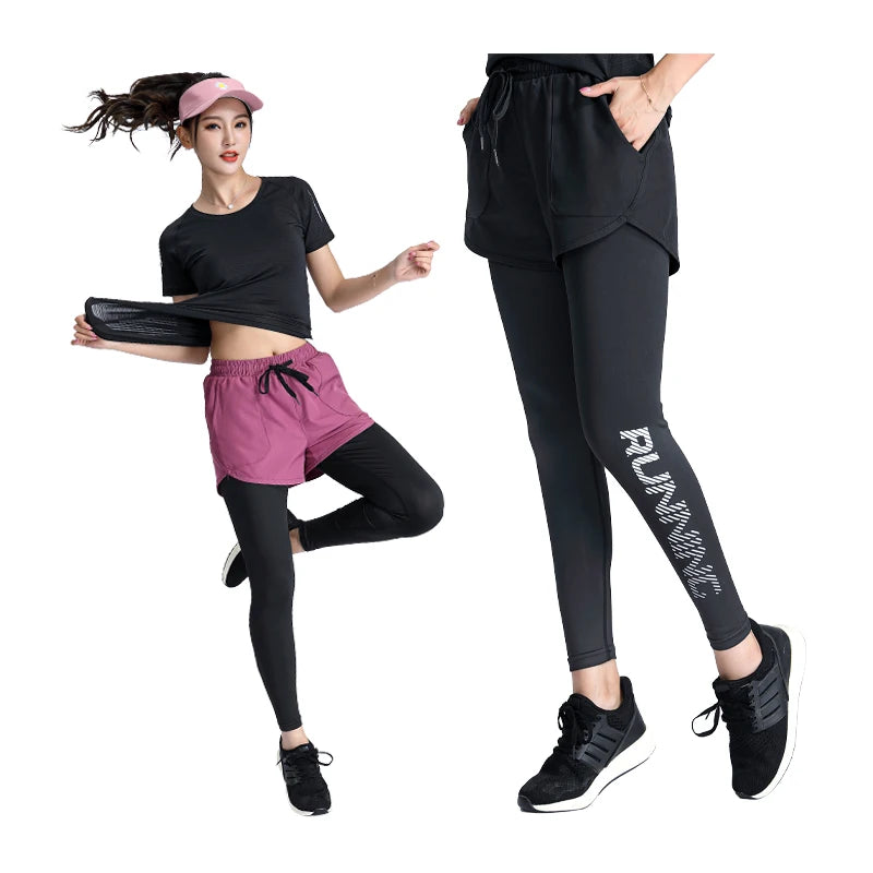 Two In One Sports Fitness Leggings.