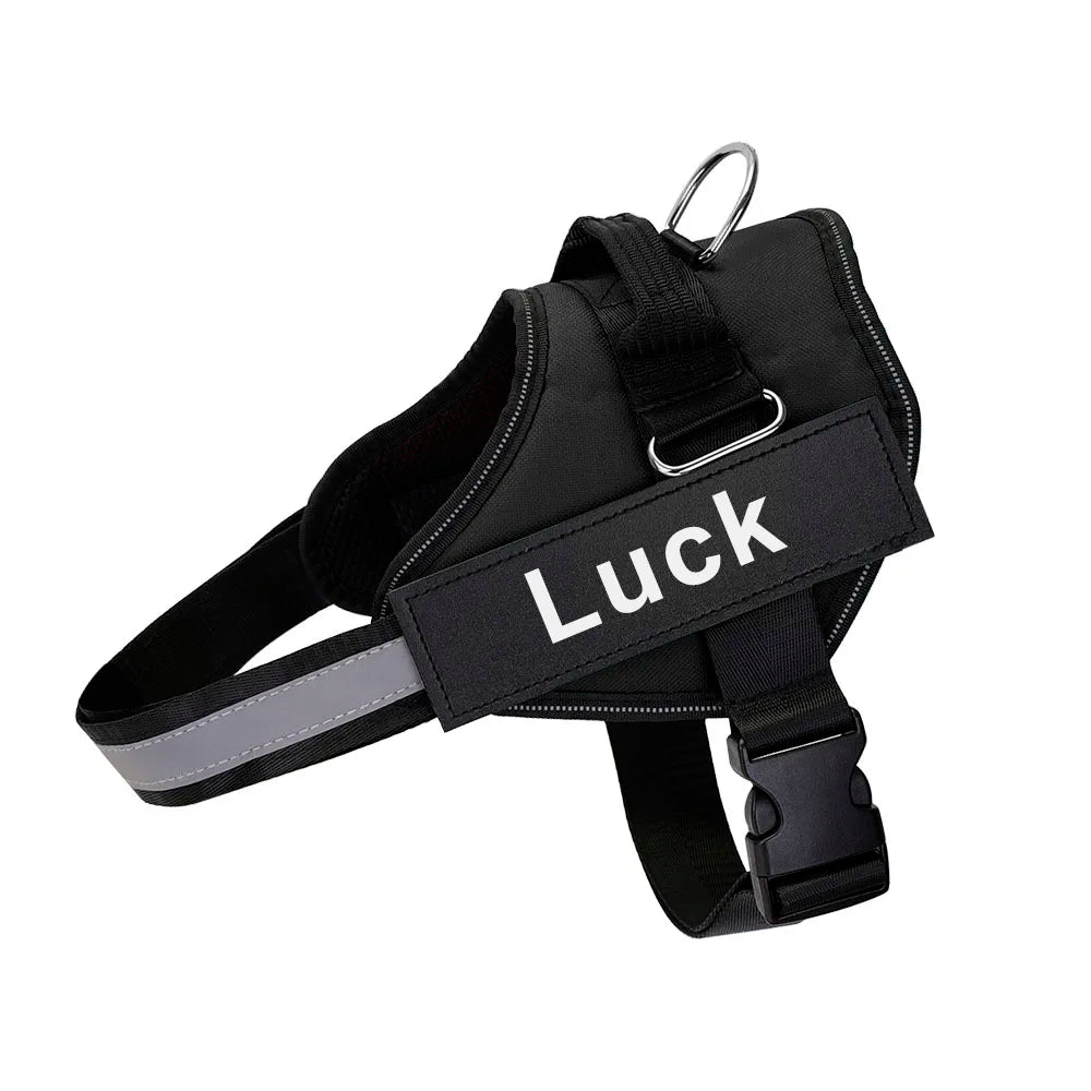 Dog Harness Vest  with Customized ID Patch.
