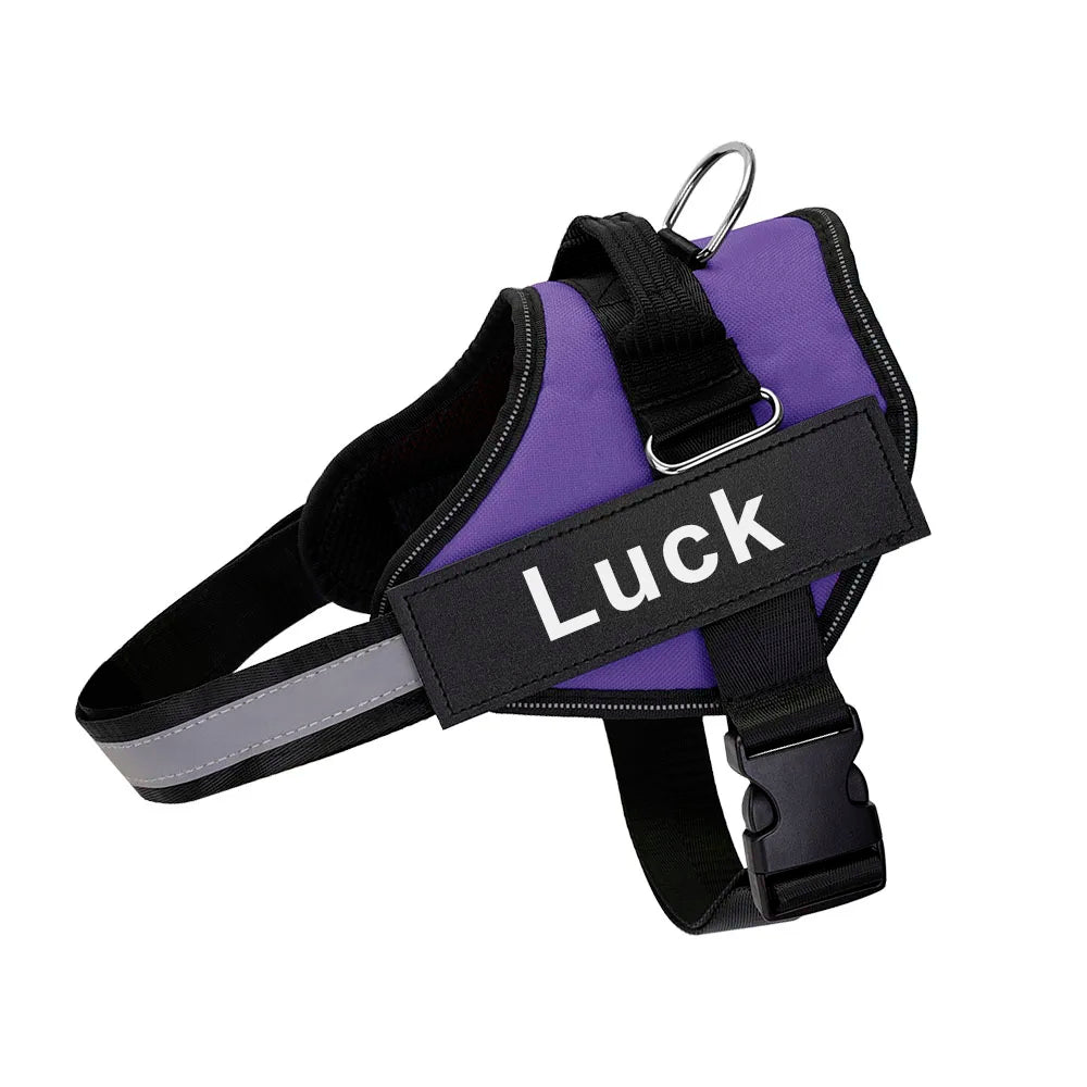 Dog Harness Vest  with Customized ID Patch.