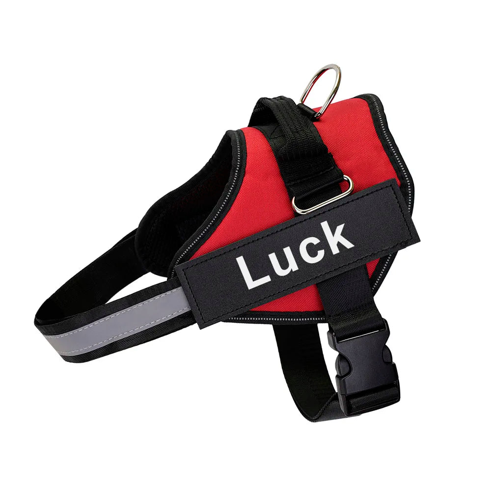 Dog Harness Vest  with Customized ID Patch.