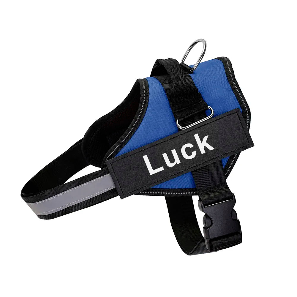 Dog Harness Vest  with Customized ID Patch.