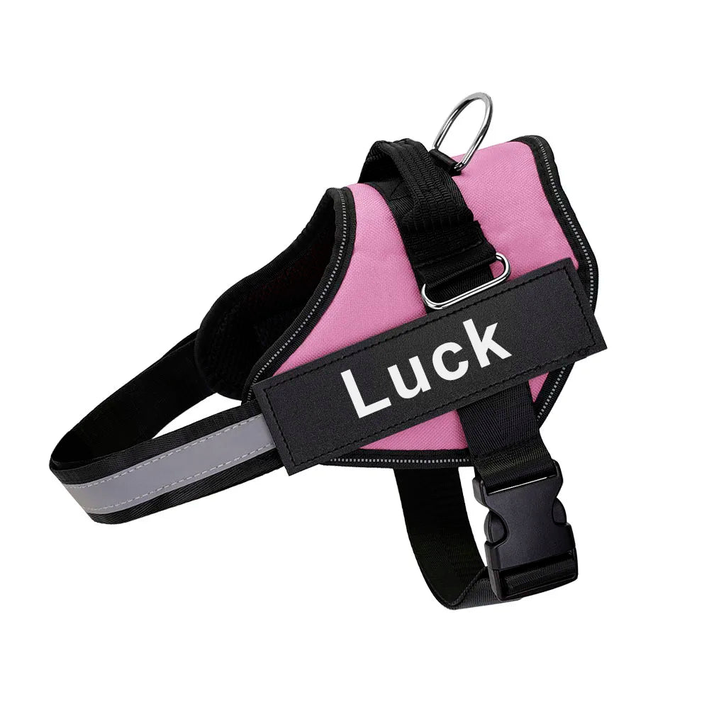 Dog Harness Vest  with Customized ID Patch.