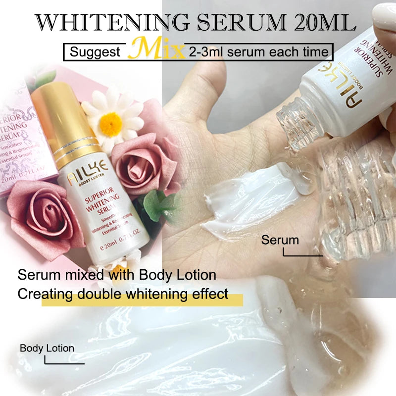 AILKE Brightening Skin Care Set, With Vitamin C, Glutathione, Reduce Spots & Moisturizes Skin.