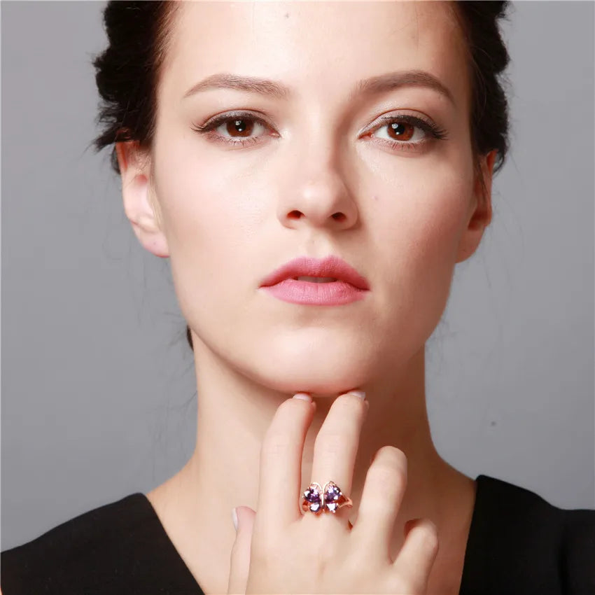 Uloveido Beautiful Butterfly Rings For Women.