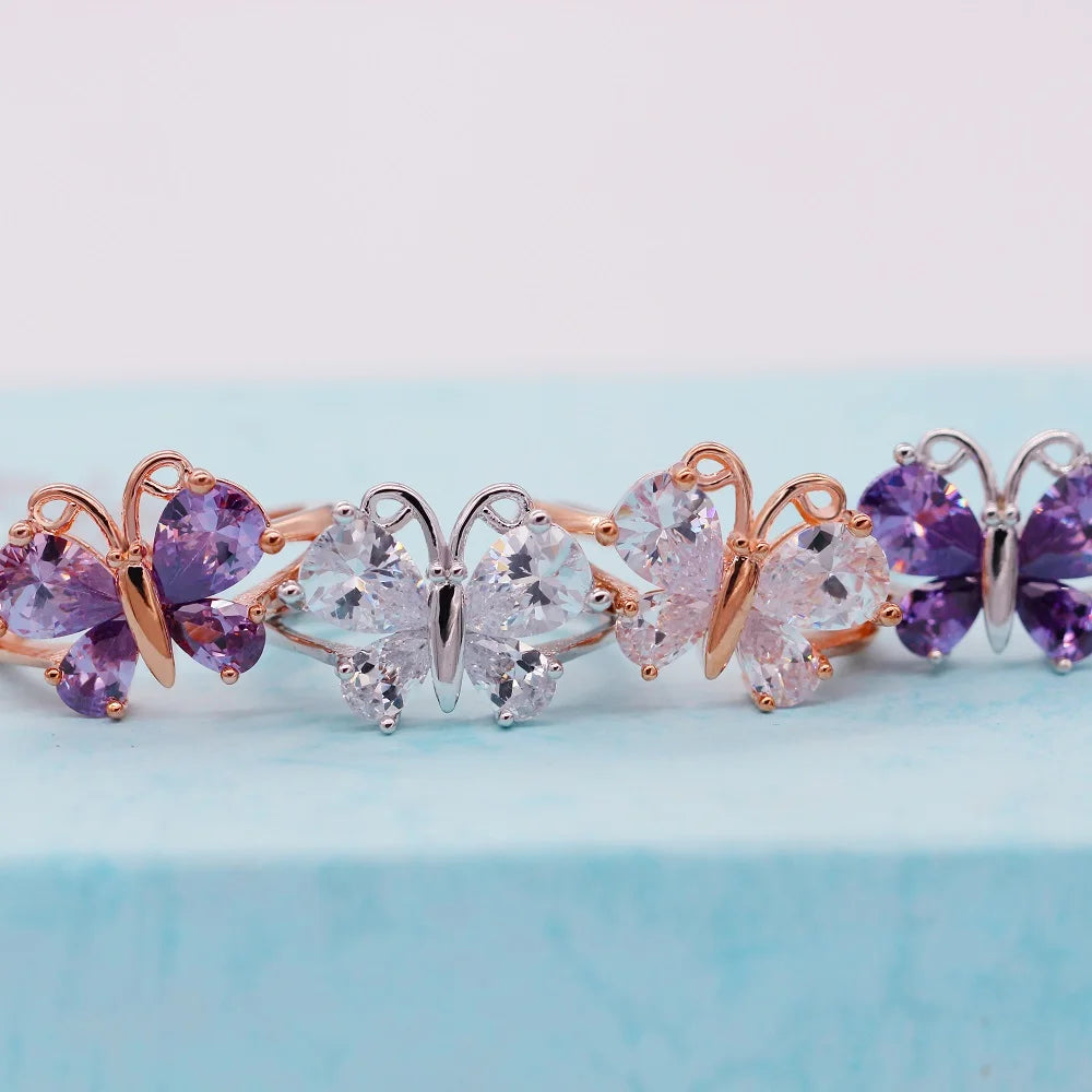 Uloveido Beautiful Butterfly Rings For Women.