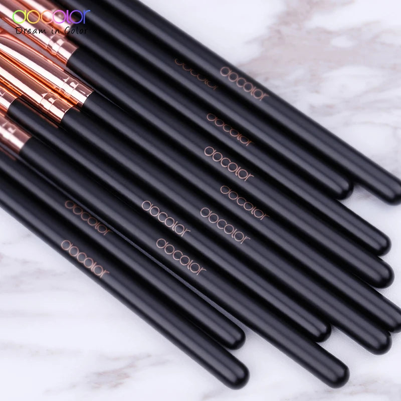 Docolor 10Pcs Black Eyebrow Brush Set.